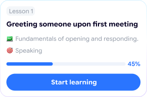 Personalized Tiny Lesson language learning path organized into units and lessons
